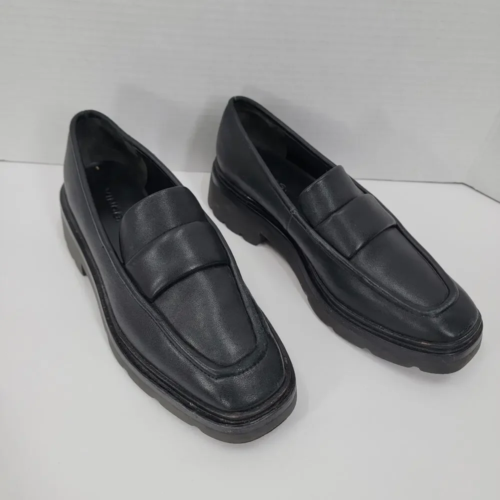 VINCE ROBIN LEATHER LOAFER, SIZE 6.5